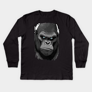 Alpha Animal Powerful Gorilla - Anime Shirt Kids Long Sleeve T-Shirt